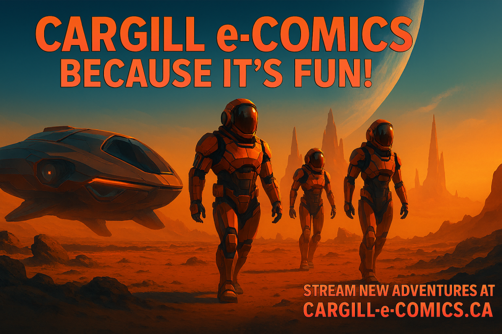 Wayne A. Cargill ~ Client Scout graphic design for Cargill e-Comics promo because it's fun!