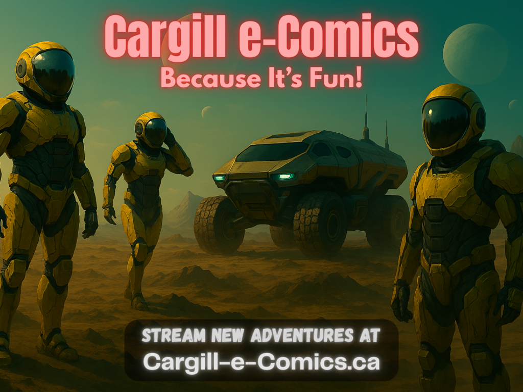 Wayne A. Cargill ~ Client Scout graphic design for Cargill e-Comics promo Because It's Fun!